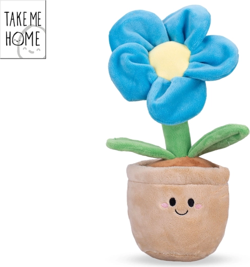 Pluszowy kwiat w doniczce Take Me Home niebieski 30 cm
