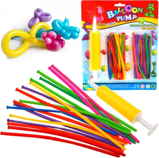 Długie balony do modelowania z pompką