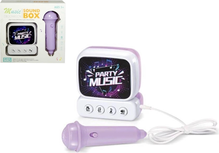 Muzyczne mini sound box z mikrofonem dla dzieci