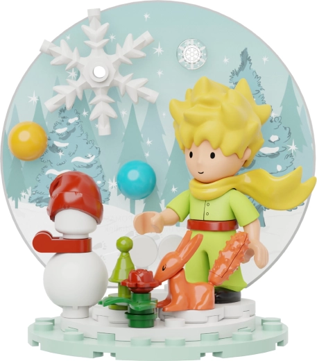 Magiczna zimowa scena z Małym Księciem