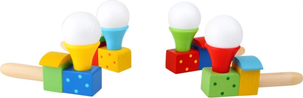small foot drewniana gra dmuchana piłka pociąg