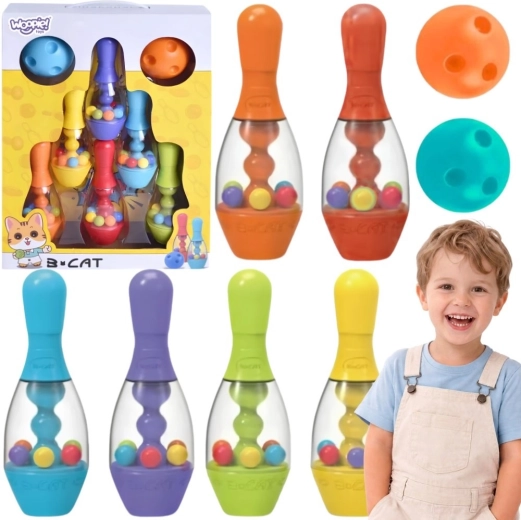 Dziecięce kręgle sensoryczne Woopie - 8 szt.