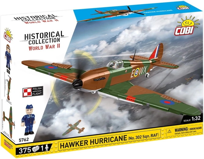 Klocki konstrukcyjne Cobi Hawker Hurricane No. 302 Sqn. RAF 1:32 (375 elementów)