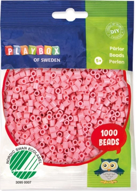 PLAYBOX Pastelowe różowe koraliki do zaprasowywania