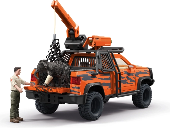 Działająca wyciągarka i żuraw