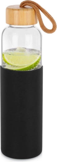 Szklana butelka na wodę z silikonową osłoną 500 ml