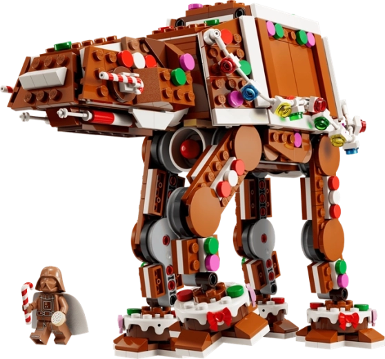 Piernikowy AT-AT ze świątecznymi detalami