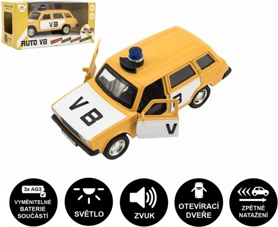 Radiowóz VB Lada Combi metal/plast 12 cm ze światłem i dźwiękiem