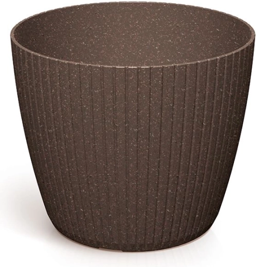 Doniczka Lamia Eco Wood 15,8 cm – kawa