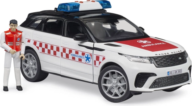 BRUDER Range Rover Velar ambulans ze światłem i dźwiękiem