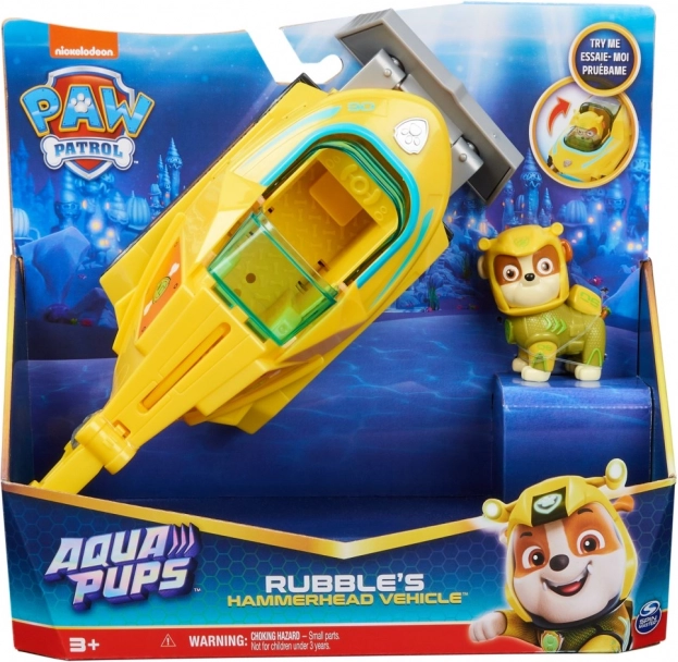 Psi Patrol Aqua pojazd z figurką Rubble