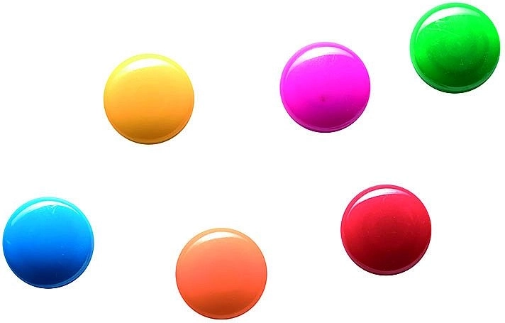 Sześć jaskrawych kolorów dla przejrzystego oznaczania