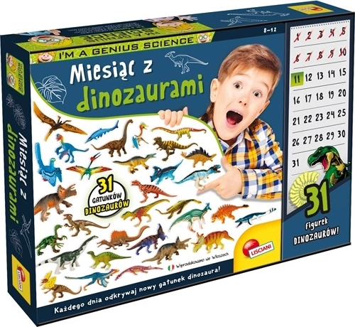 Lisciani I'm a genius Miesiąc z dinozaurami – edukacyjny zestaw na 31 dni