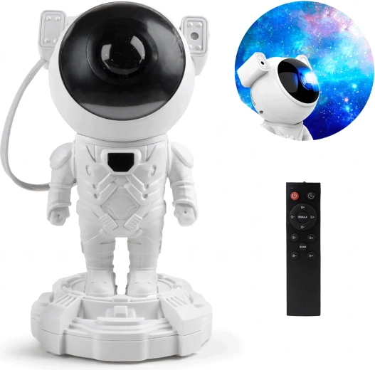 Obracana głowa astronauty dla precyzyjnej projekcji