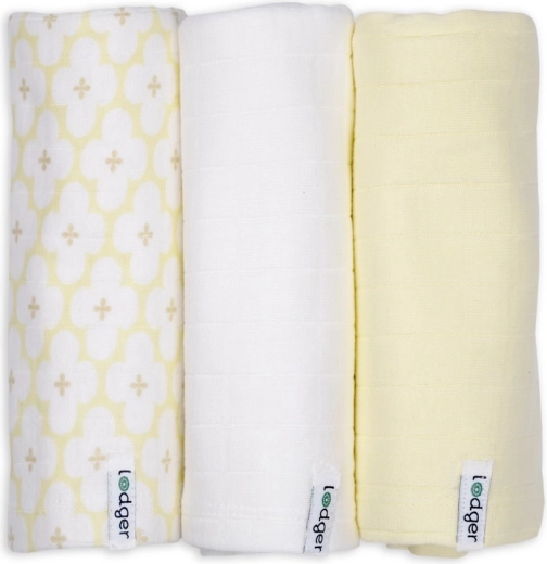 Lodger swaddler solid matcha butter (70 × 70 cm) – zestaw 3 szt.