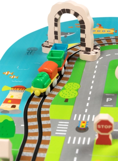 Samobieżna lokomotywa i wagoniki