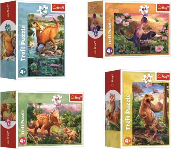 Minipuzzle Dinozaury z 54 Elementami