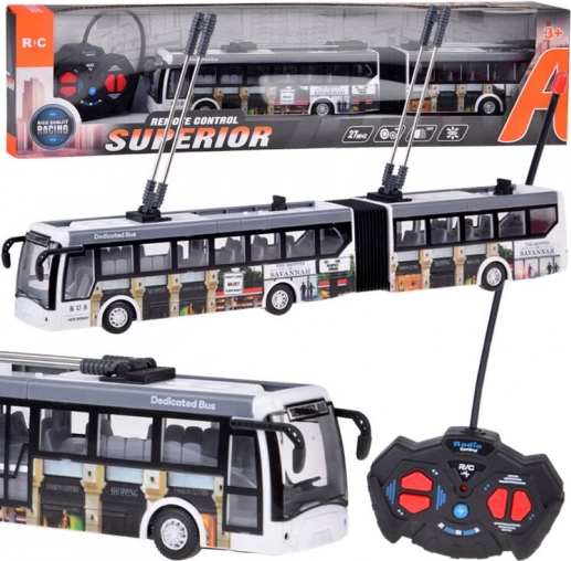 Zdalnie sterowany przegubowy trolejbus 36 cm