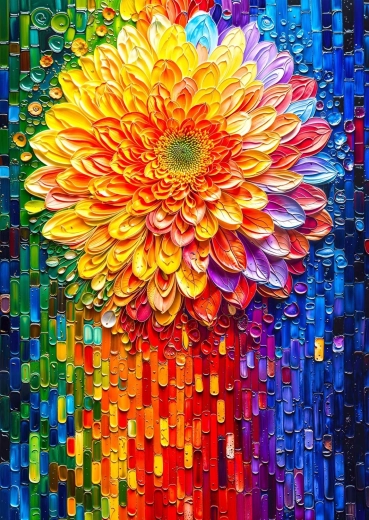 Puzzle Enjoy Kwiatowa mozaika 1000 elementów
