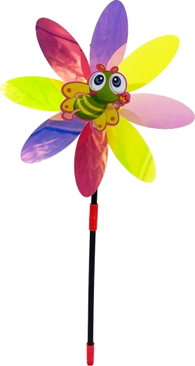 Wiatraczek kwiatek z pszczółką 48 cm