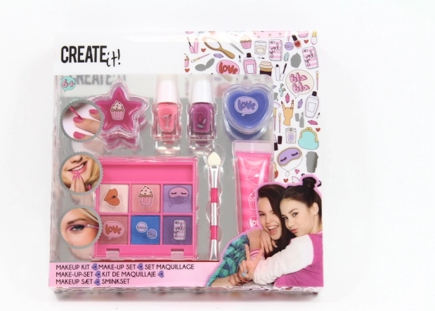 CREATE IT! zestaw do makijażu różowy i fioletowy