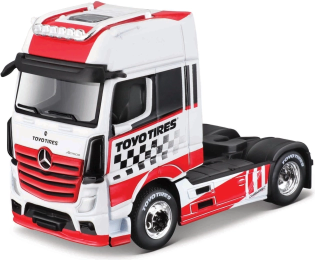Maisto Mercedes-Benz Actros 1851 czerwono-biały model 1:64