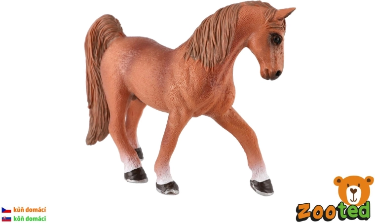 Zooted koń domowy kasztanowaty – ogier plastikowy 15 cm - 1 szt.