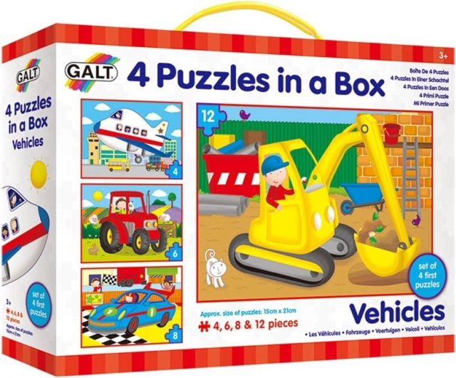 Galt puzzle pojazdy 4w1 (4, 6, 8, 12 elementów)