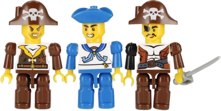 Trzy minifigurki do zabawy fabularnej