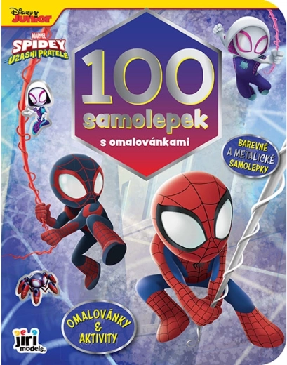 Książeczka z naklejkami i kolorowankami Spidey (100 naklejek)
