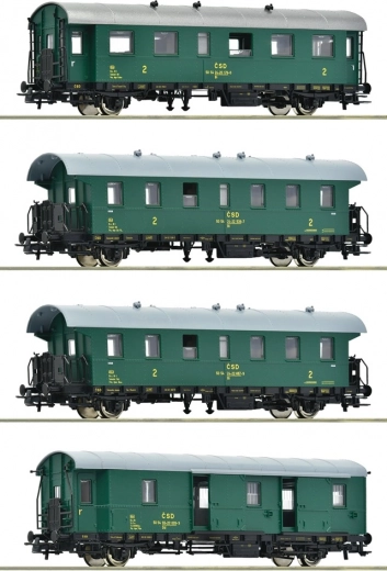 Zestaw wagonów osobowych ČSD do modelowej kolei