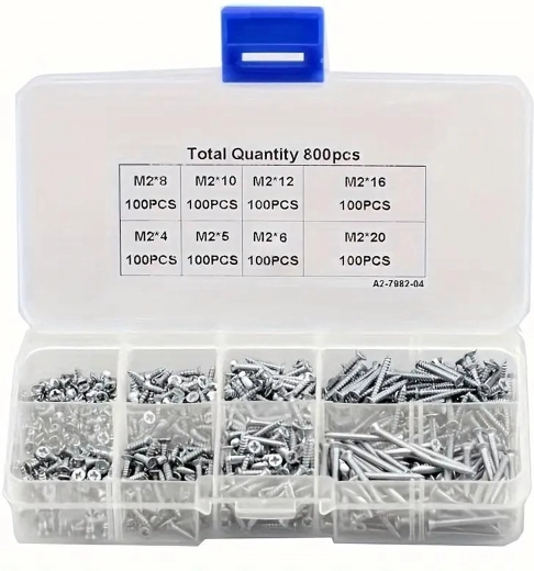 800 sztuk w przejrzystym organizerze