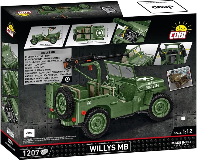 Ikoniczny Jeep Willys MB w skali 1:12