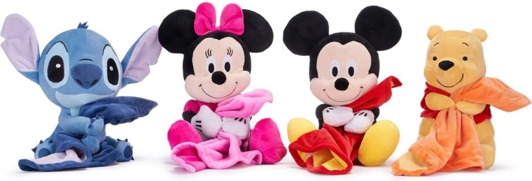 Pluszak Disney z kocem (mix motywów) 25 cm - 1 szt.