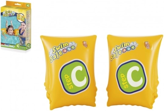 Rękawki dmuchane Swim Safe żółte 2 komory 25x15 cm w pudełku 12x19,5 cm dla dzieci 3–6 lat