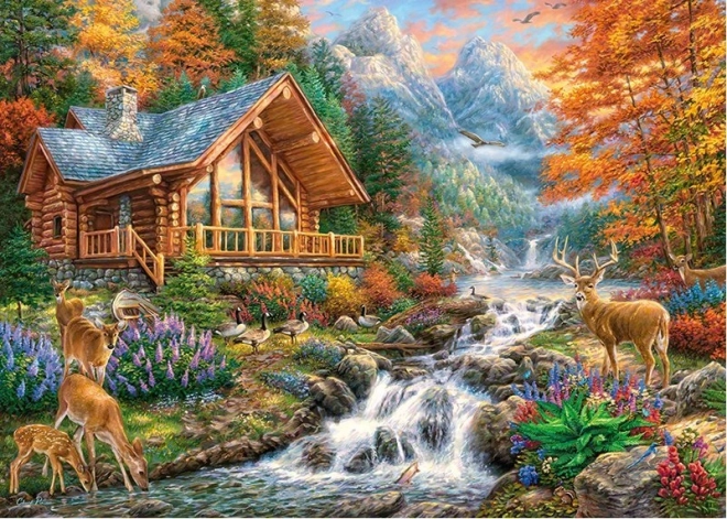 Puzzle spokój wysoko w górach 1000 elementów