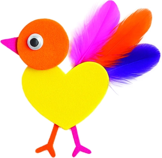 Wesołe zwierzątka z pianki i piórek