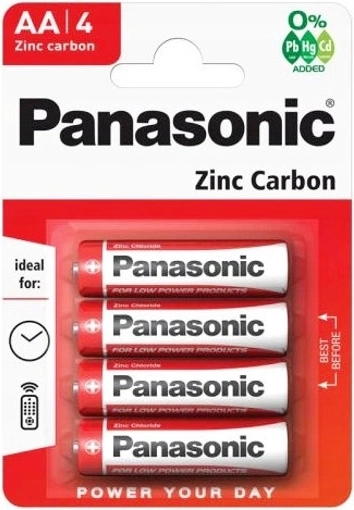 Zestaw baterii AA PANASONIC Red R6, 1,5 V, 4 szt.