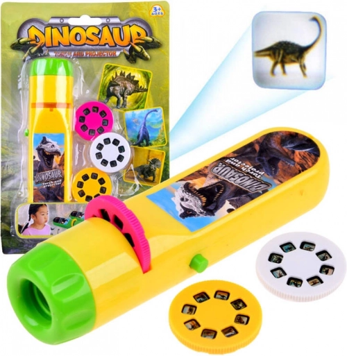 Dziecięcy projektor latarka z dinozaurami
