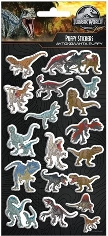 Wypukłe naklejki Jurassic
