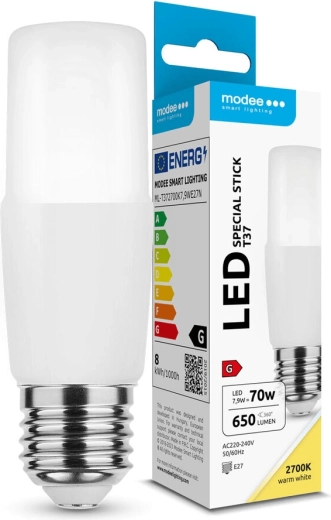 Żarówka LED Modee Lighting Stick T37 7,9 W E27, ciepła biel, 650 lm