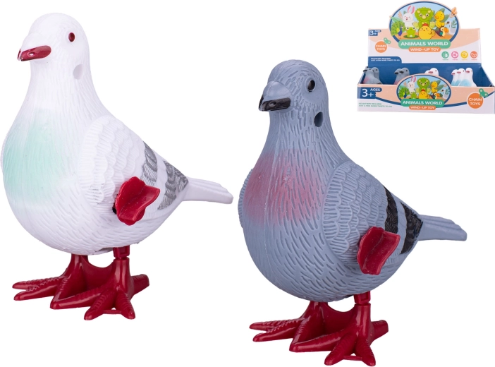 Skaczący gołąb 11 cm – mechaniczna nakręcana zabawka