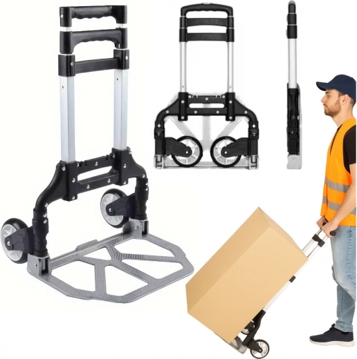 Lekki składany wózek transportowy z aluminium 70 kg