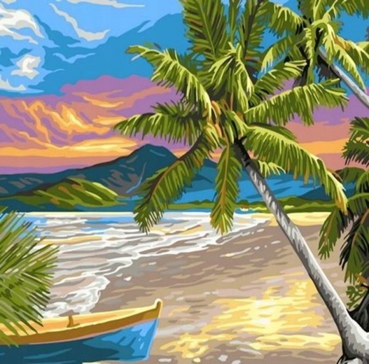 Norimpex malowanie po numerach Egzotyczna plaża 40 × 50 cm