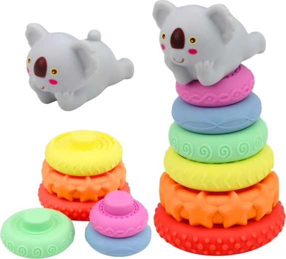 Piramidka do układania z koalą dla rozwoju małej motoryki