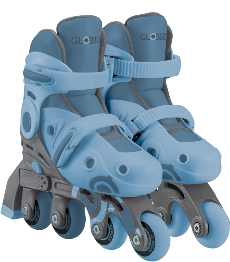 Dziecięce rolki inline Learning skates 2w1 niebieskie, regulowane 30–33