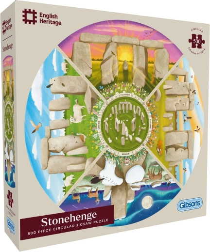 Okrągłe puzzle Gibsons English Heritage: Stonehenge 500 elementów