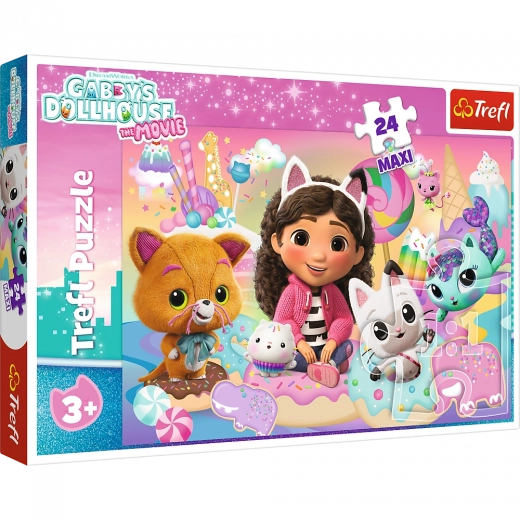 Puzzle 24 maxi – koci świat GABBY TREFL