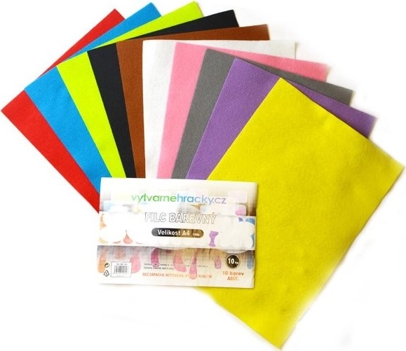 Filc – 10 szt. mix kolorów A4, 180 g