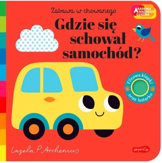 Gdzie ukrywa się książeczka z autem? Akademia mądrego dziecka. Zabawa w chowanego